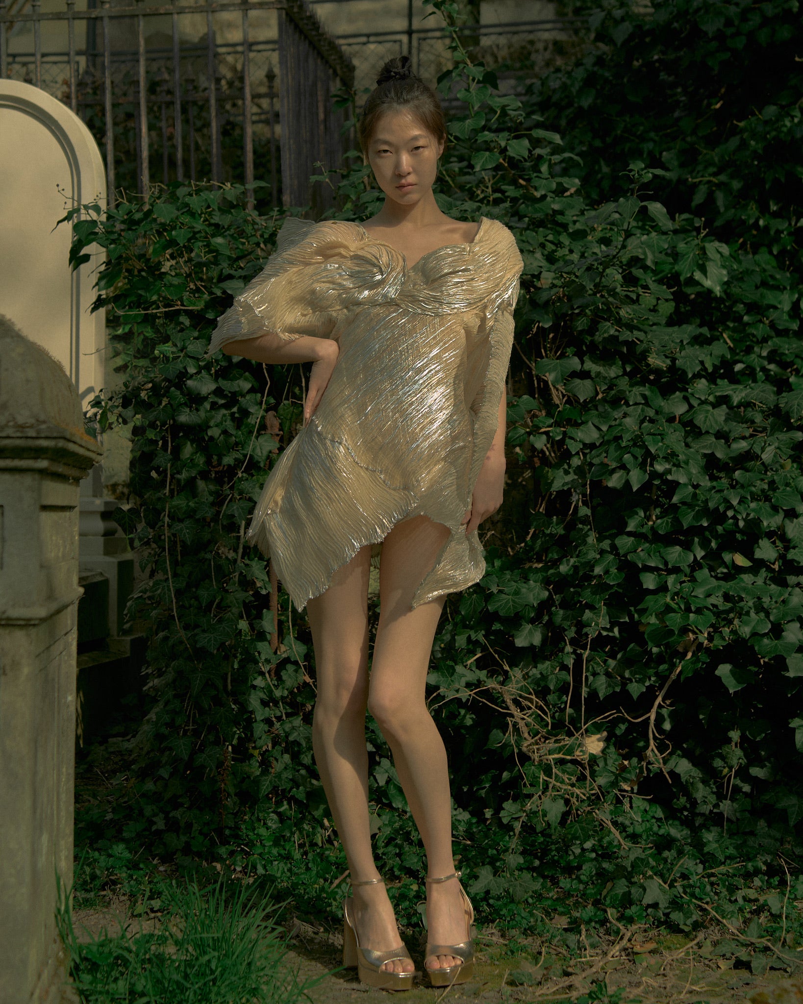 Garden Angel Dress - Gold