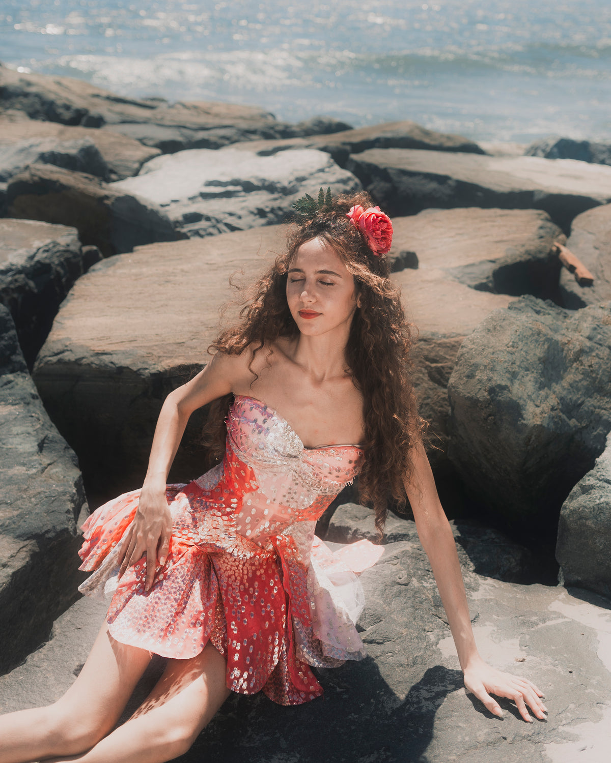Sakura Mini Dress - Pink/Peach