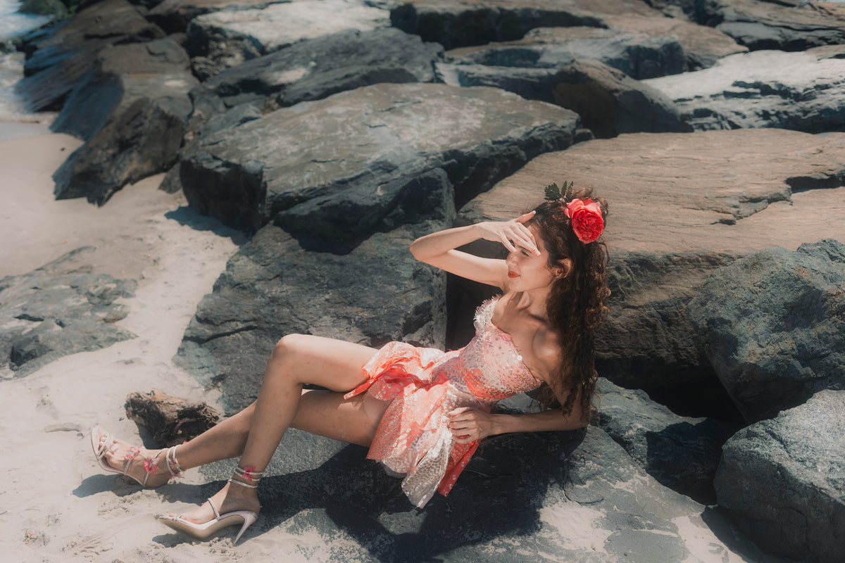 Sakura Mini Dress - Pink/Peach