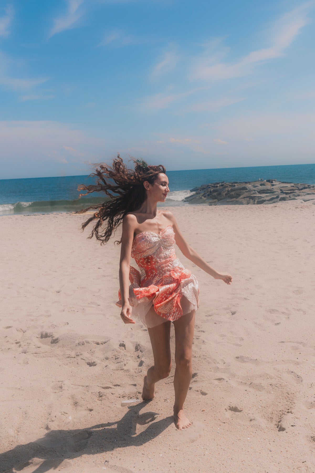 Sakura Mini Dress - Pink/Peach