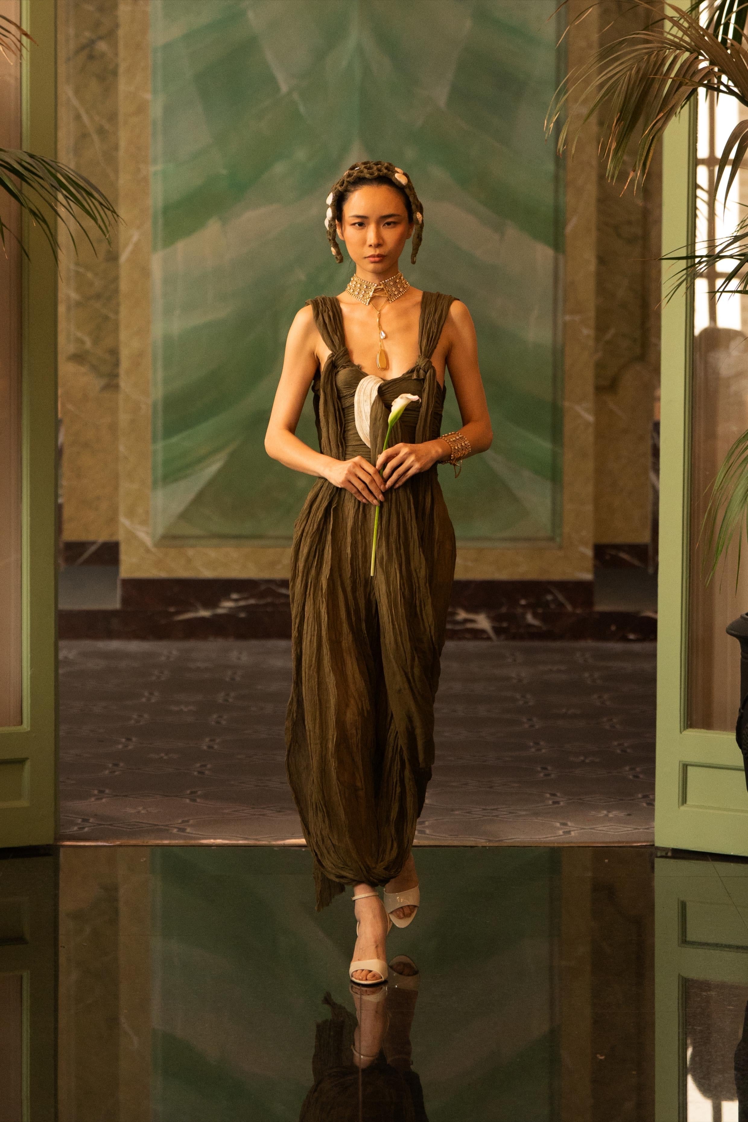 Madame Evergreen Maxi Dress - Forest Green