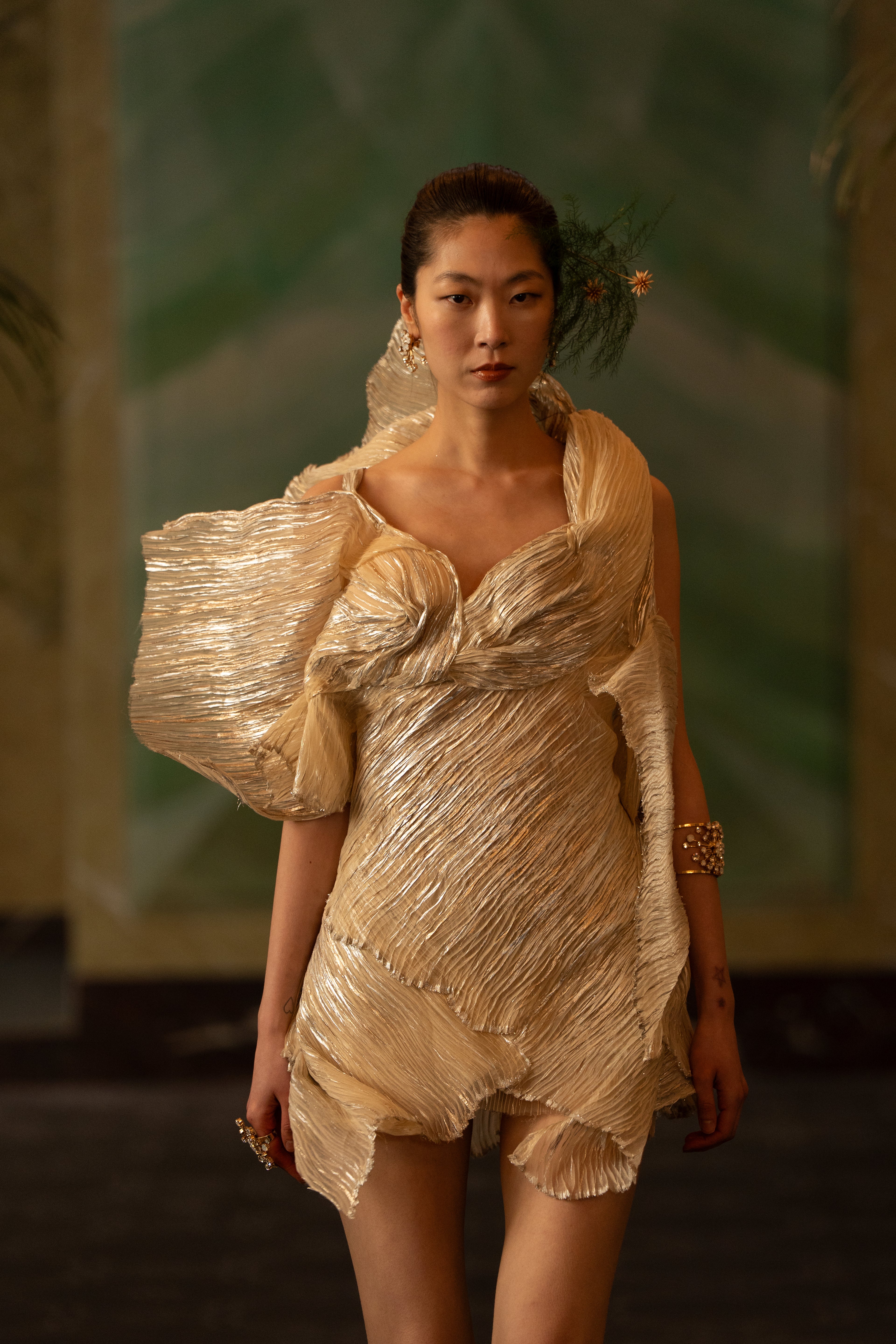 Garden Angel Dress - Gold